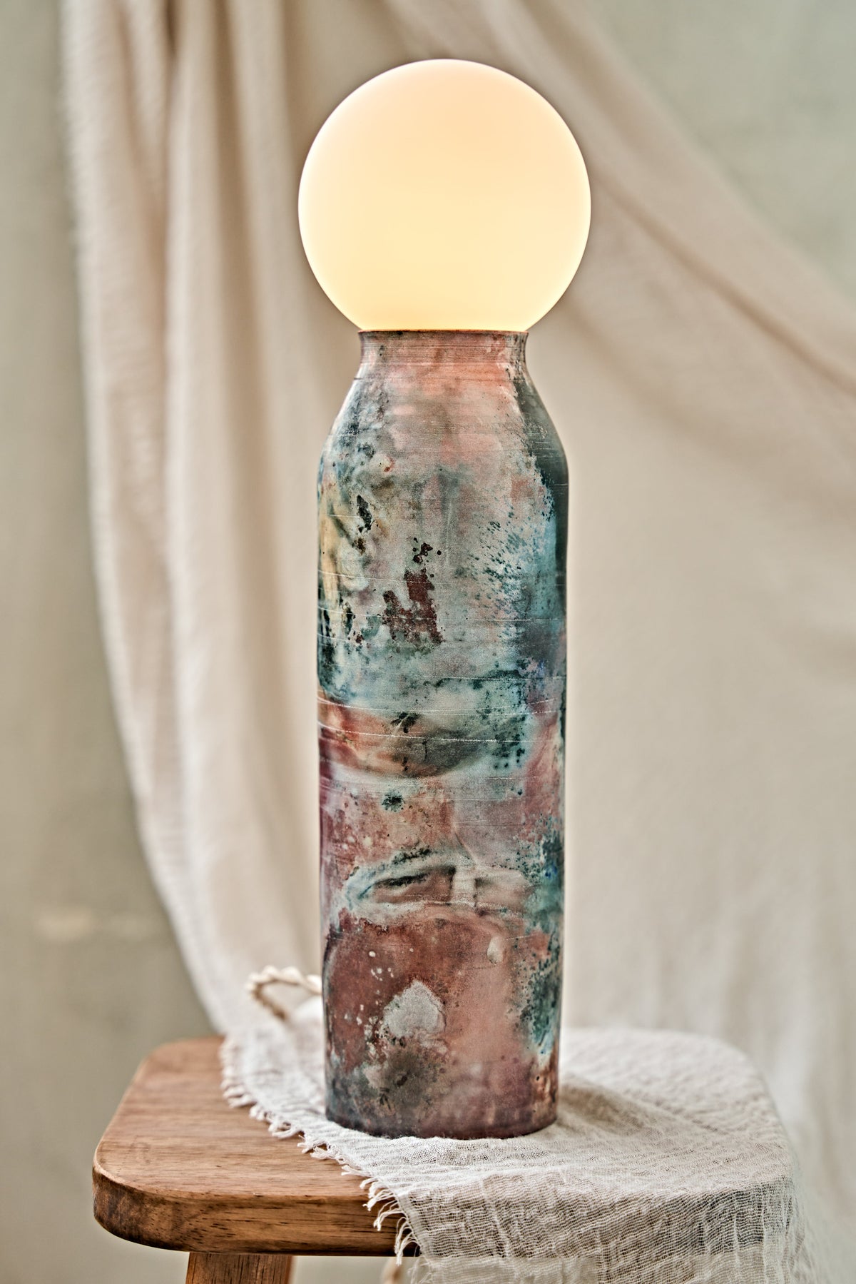 Pit Fired Orb Lamps
